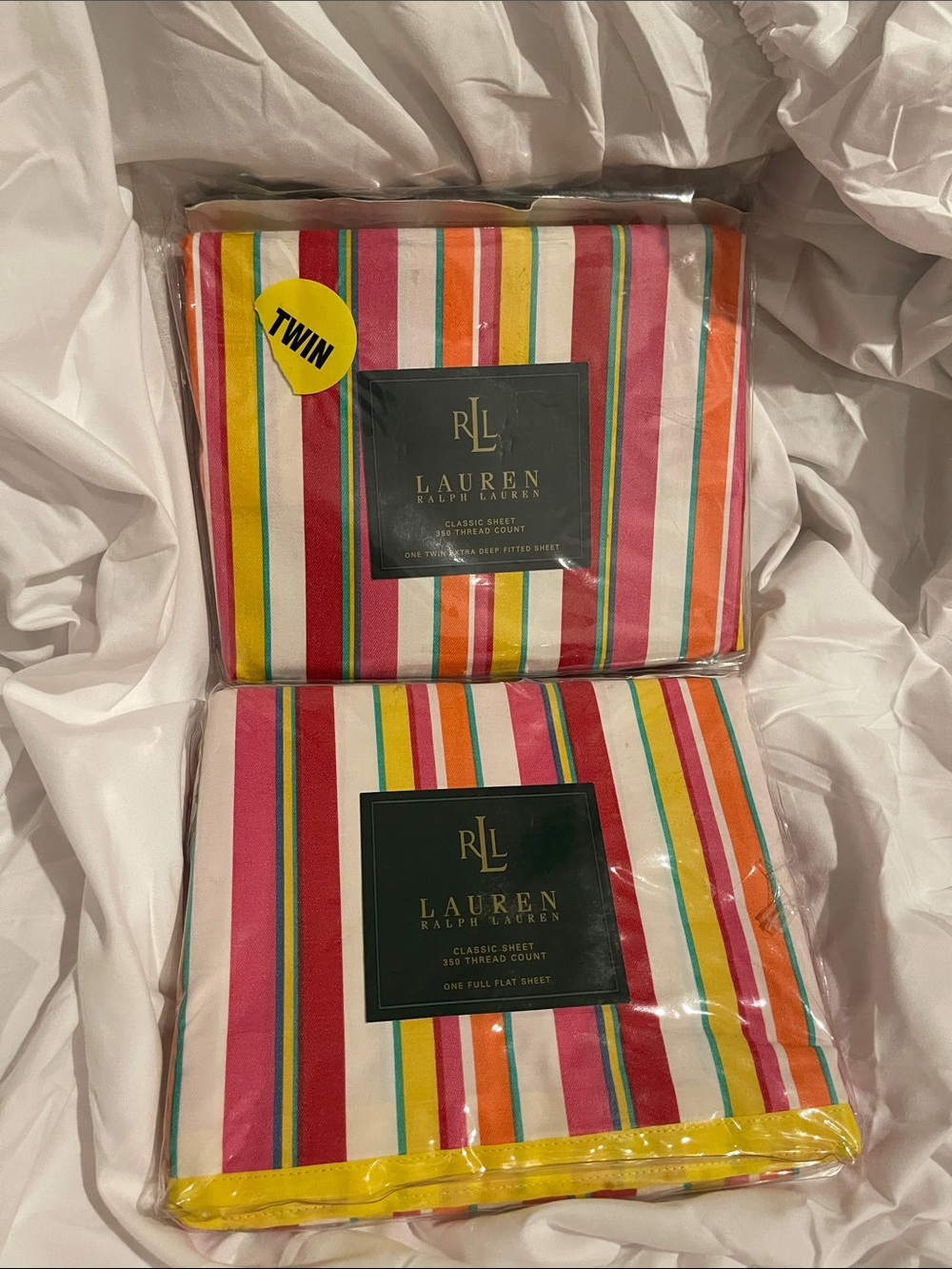 NWT RALPH LAUREN
BEACHSIDE STRIPED SHEET SET.